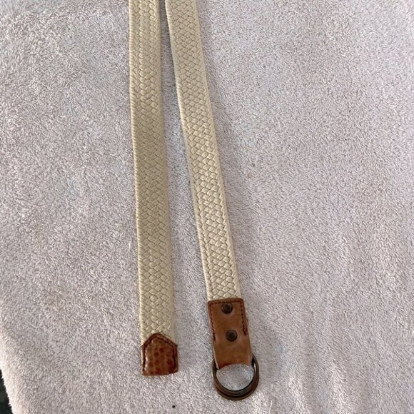 5/$25 Beige Woven Belt L - Picture 6 of 8